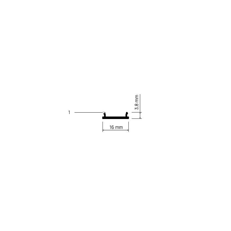 Doorsnede DIFFUSY Y114 met maatvoering