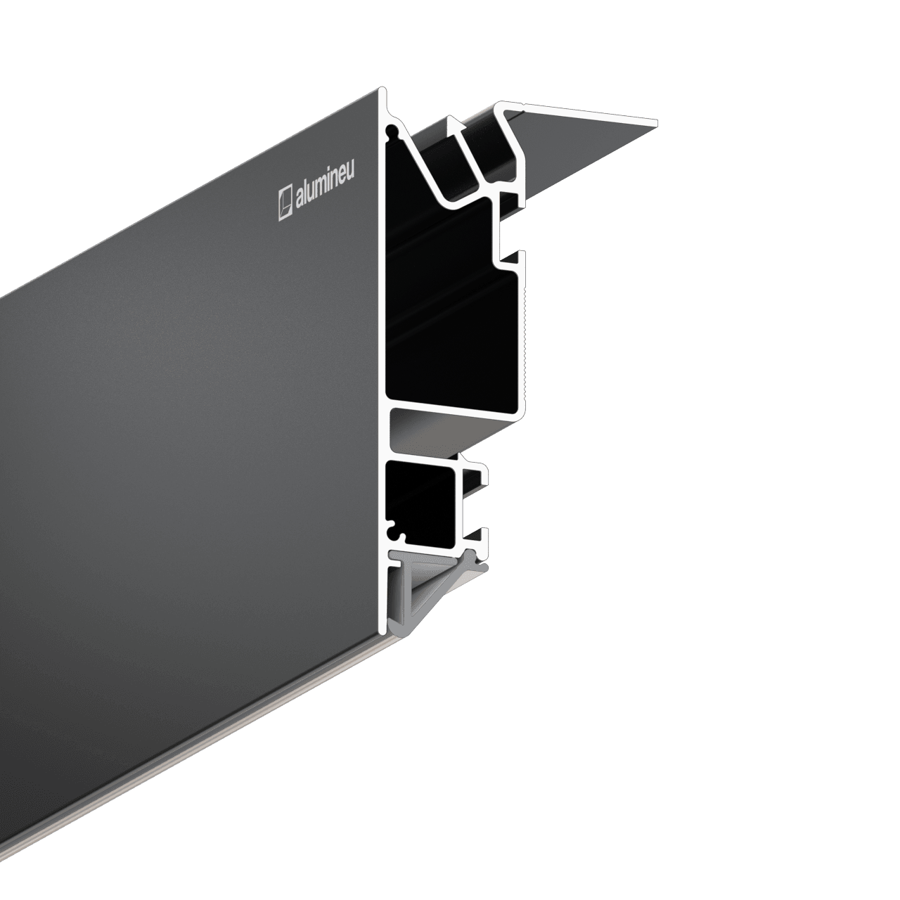 Close-up UNITEXA Z701, twee-niveaus profiel, Zwart mat