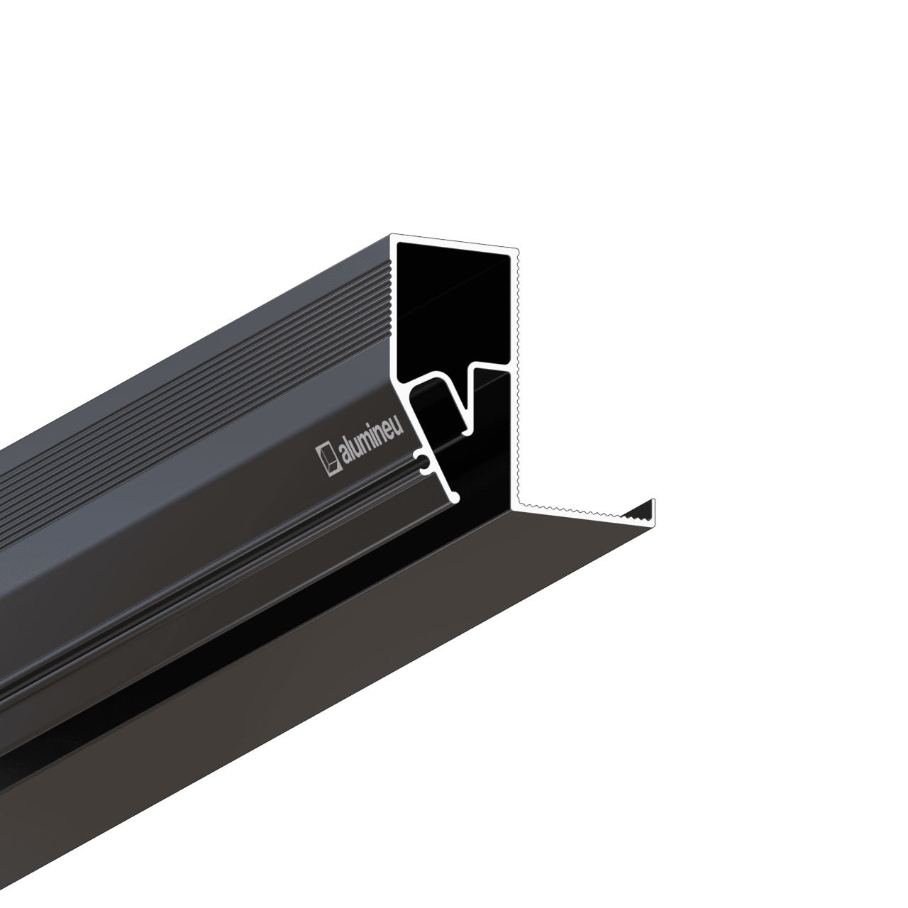 Close-up INVISIA X209, schaduwvoegprofiel, Zwart mat, 7,7 mm