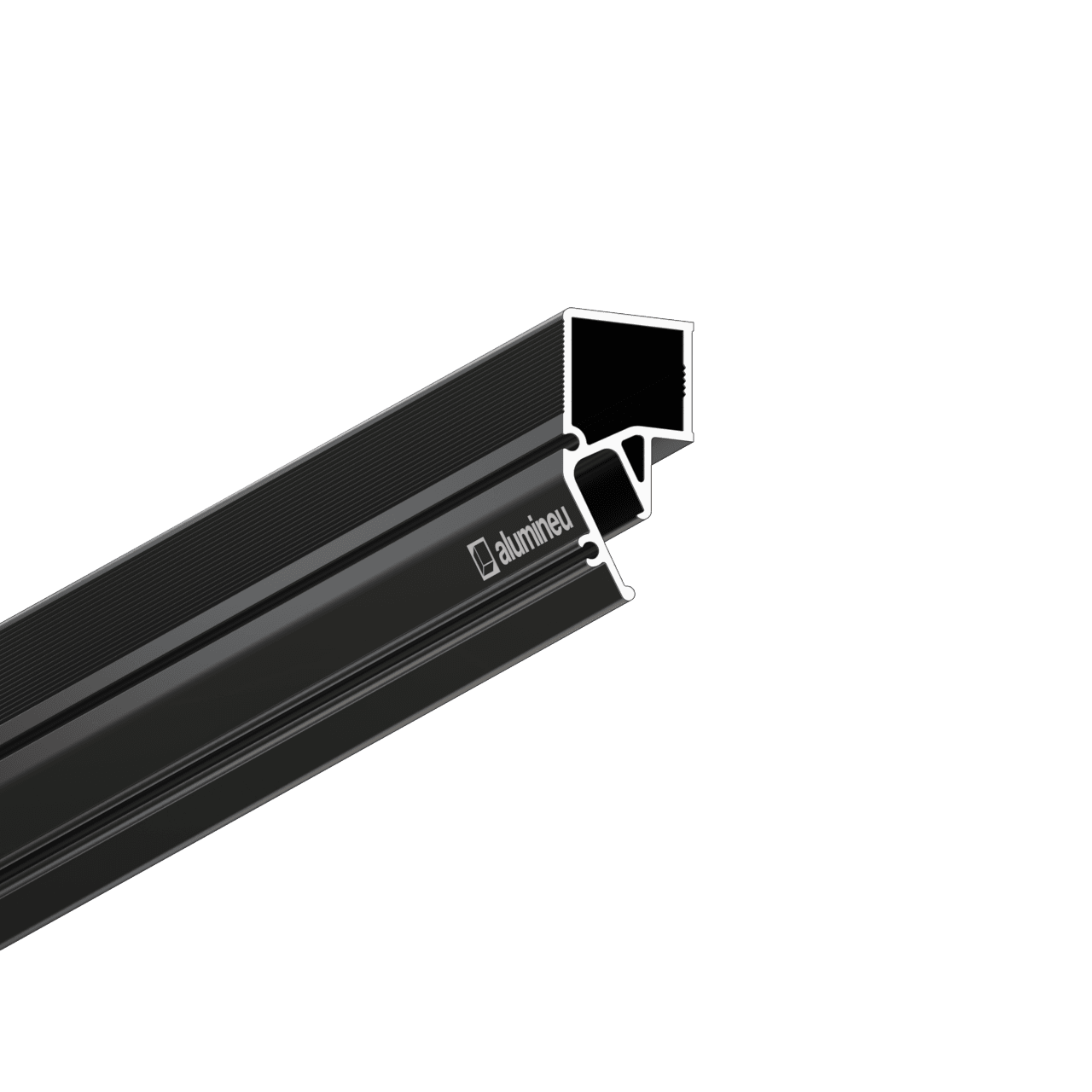Close-up INVISIA X206, schaduwvoegprofiel, Zwart mat, 7,7 mm