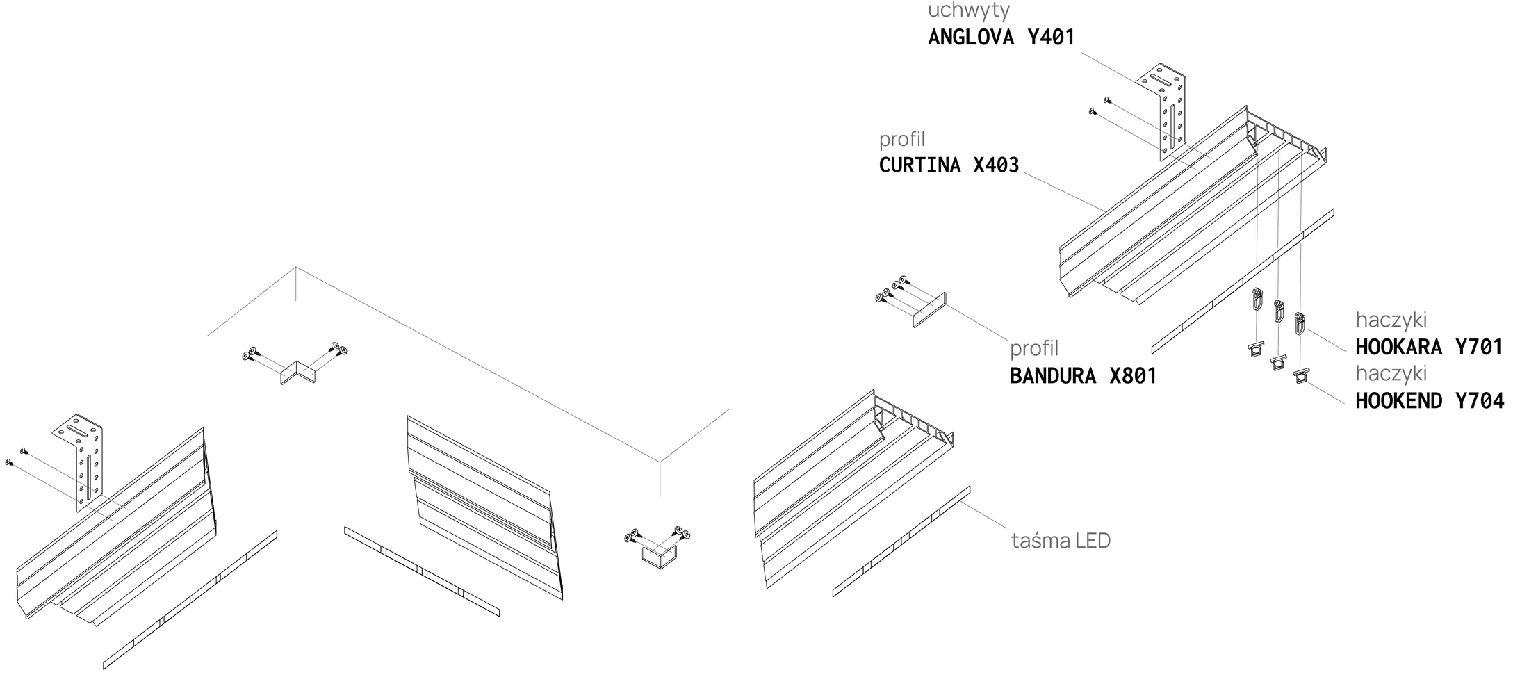 Montageschema CURTINA X403