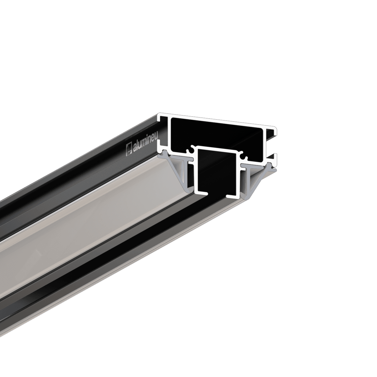 Close-up TISSURE Z401, gordijnprofiel, Wit mat