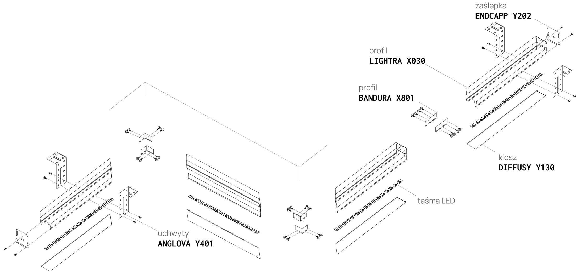 Montageschema LIGHTRA X030