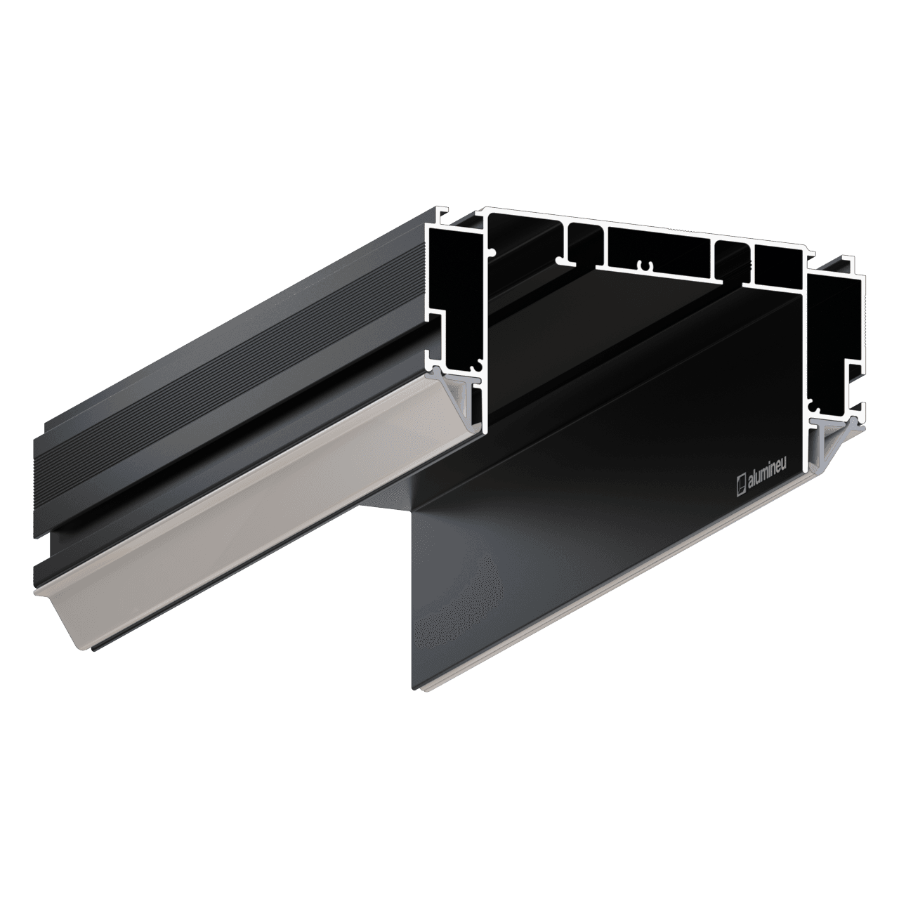 TISSURE Z405 gordijnprofiel voor spanplafonds, Zwart mat