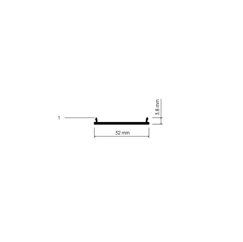 Doorsnede DIFFUSY Y130 met maatvoering