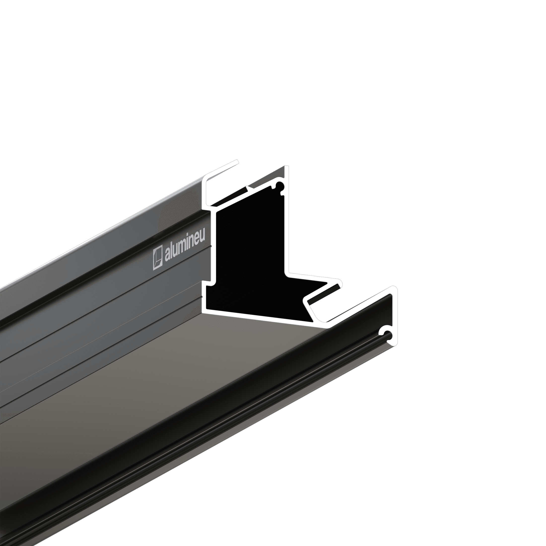 Close-up STRATOS X705, twee-niveaus profiel, Zwart mat