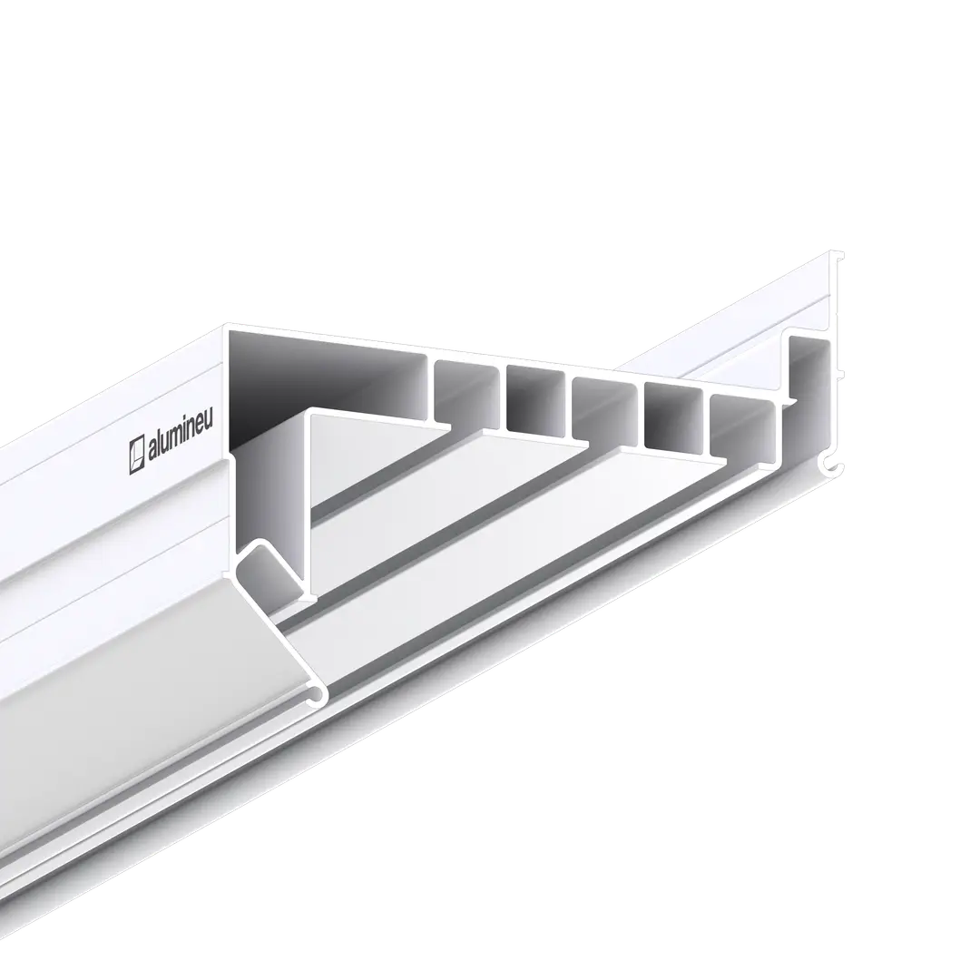 Profiel CURTINA X404, Wit glanzend, close-up