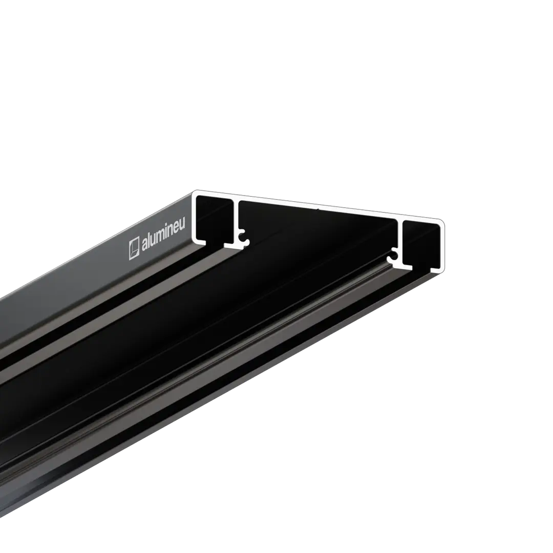 Profiel CURTINA X406, Zwart mat, close-up