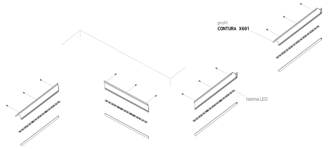 Profiel CONTURA X601, montageschema