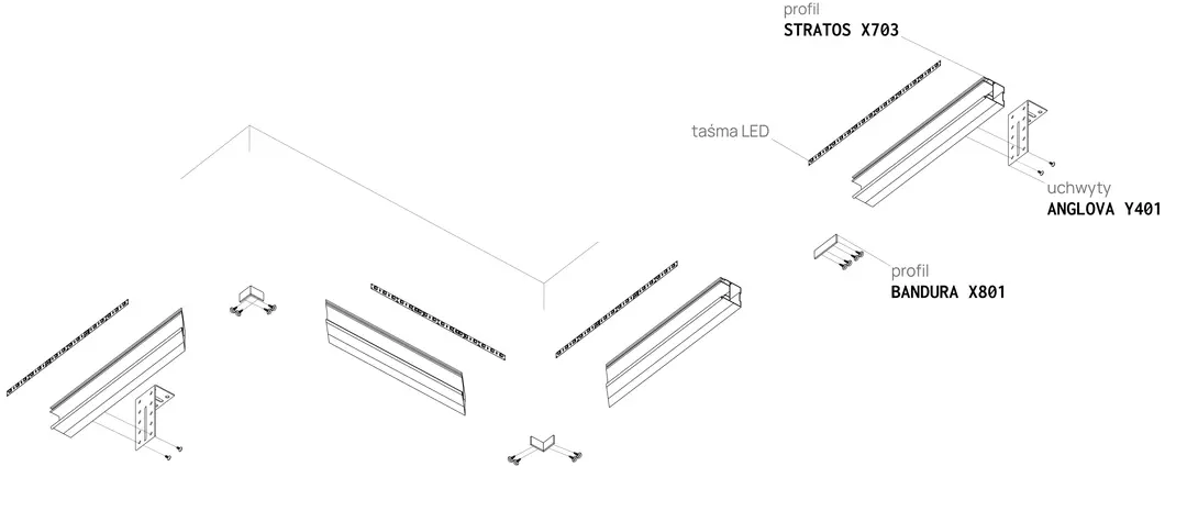 Profiel STRATOS X703, montageschema