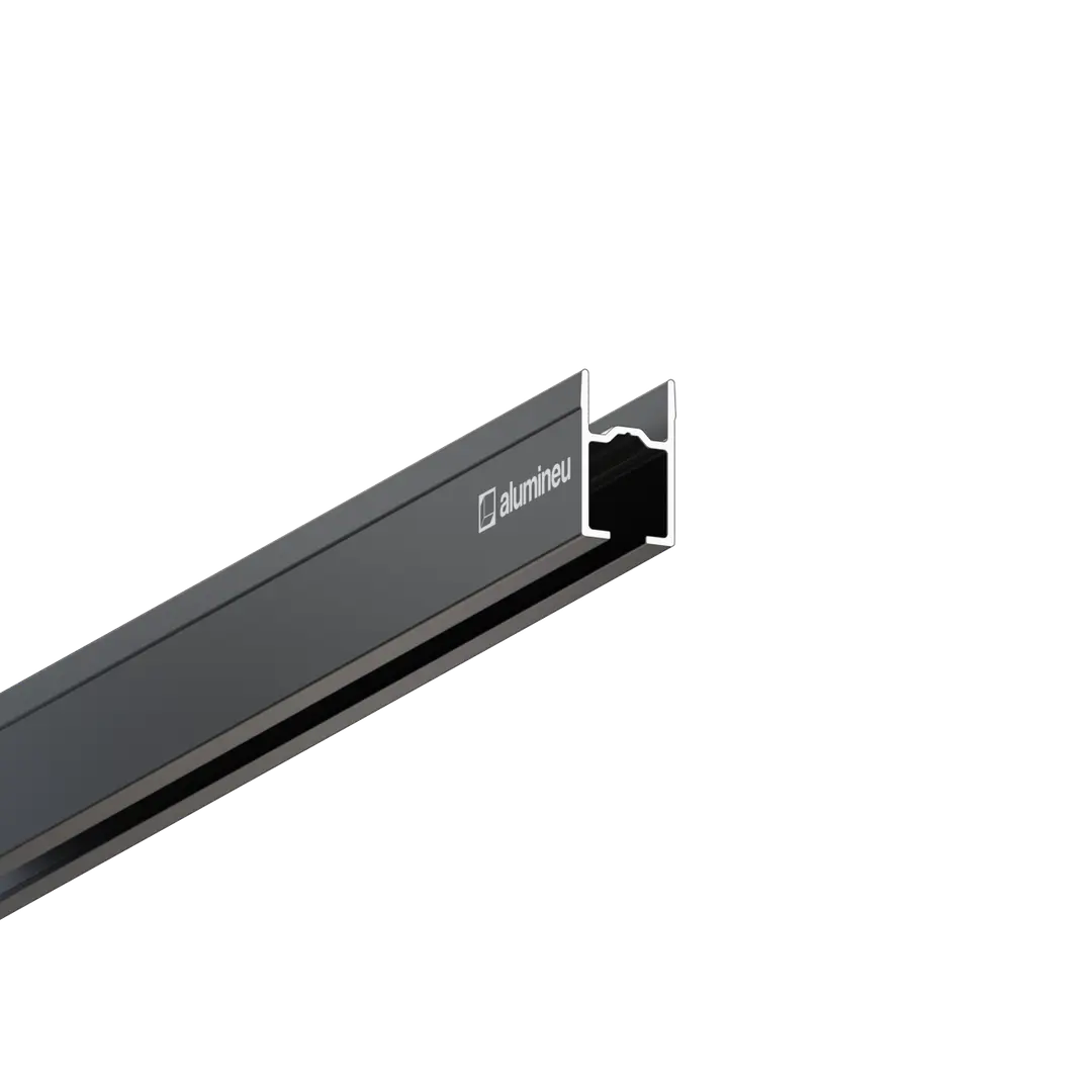 Profiel CURTINA X407, Zwart mat, close-up