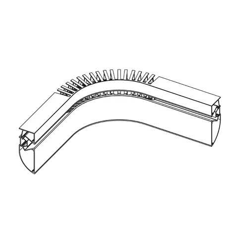 Gelaste binnenhoek (radius) STRATOS NX701 voor spanplafonds