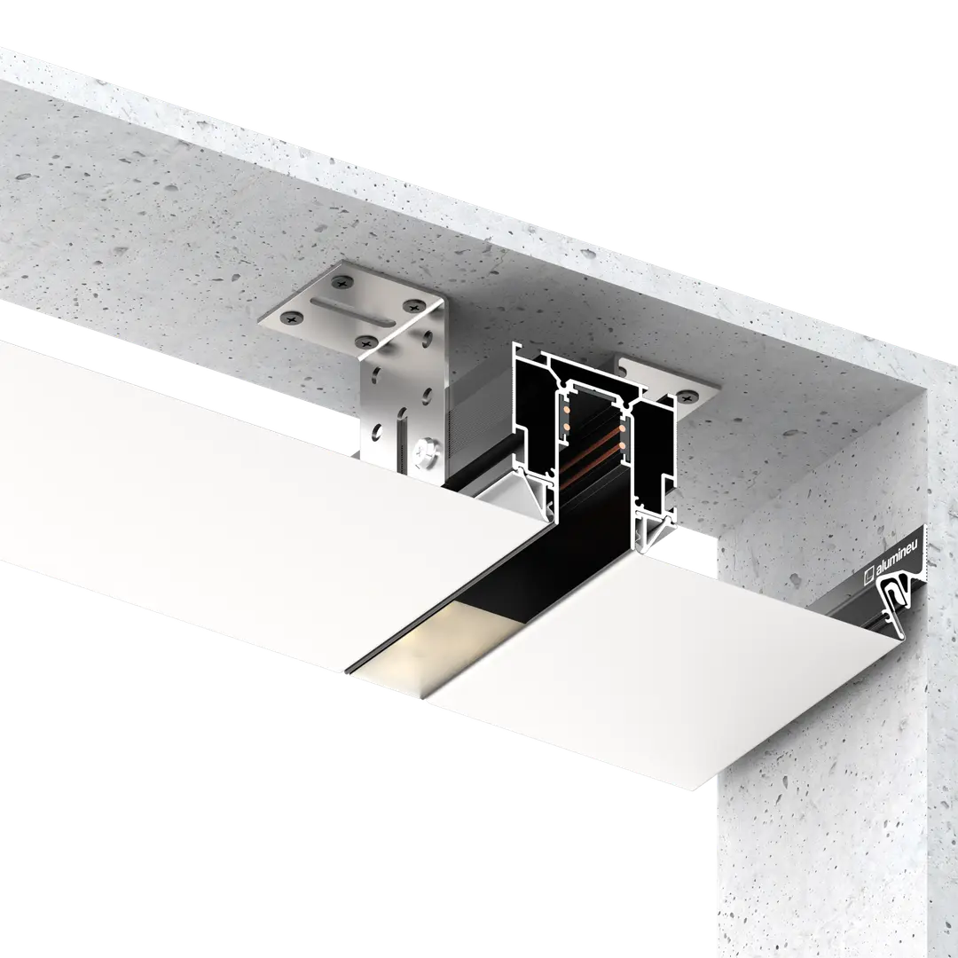 Profiel VOLTIVA Z501, Zwart mat, montage in een spanplafond