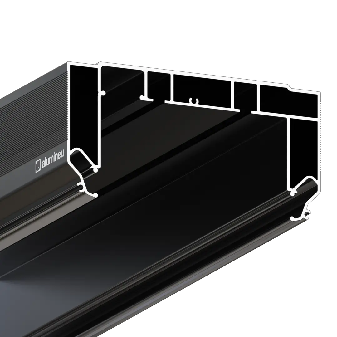 Profiel CURTINA X405, Zwart mat, close-up